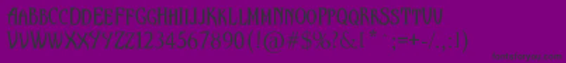 フォントMaleficFontByJenizu3 – 紫の背景に黒い文字
