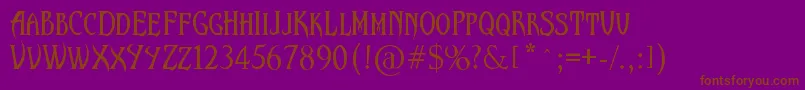 More about MaleficFontByJenizu3 Font MaleficFontByJenizu3 Font – Brown Fonts on Purple Background