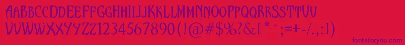 MaleficFontByJenizu3 Font – Purple Fonts on Red Background