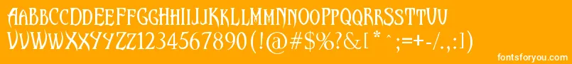MaleficFontByJenizu3 Font – White Fonts on Orange Background