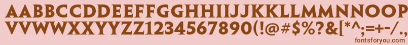 PenumbraserifstdBold-Schriftart – Braune Schriften auf rosa Hintergrund