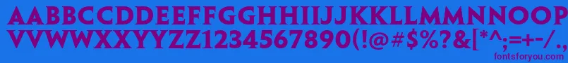 Шрифт PenumbraserifstdBold – фиолетовые шрифты на синем фоне