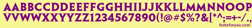 PenumbraserifstdBold Font – Purple Fonts on Yellow Background