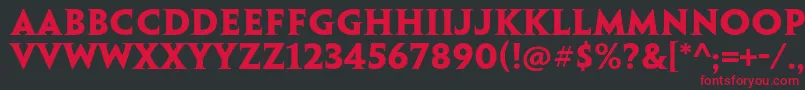 PenumbraserifstdBold Font – Red Fonts on Black Background