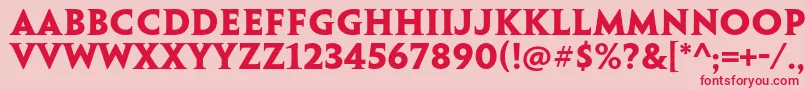フォントPenumbraserifstdBold – ピンクの背景に赤い文字