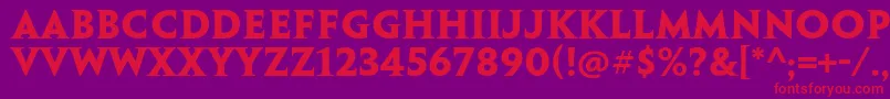 PenumbraserifstdBold Font – Red Fonts on Purple Background