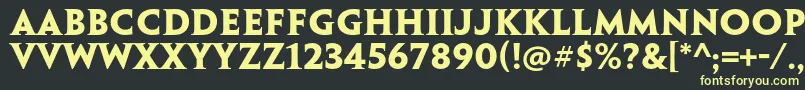 PenumbraserifstdBold Font – Yellow Fonts on Black Background