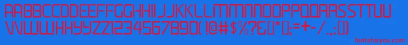 LifelineJl Font – Red Fonts on Blue Background