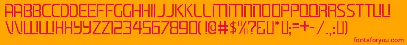 LifelineJl Font – Red Fonts on Orange Background