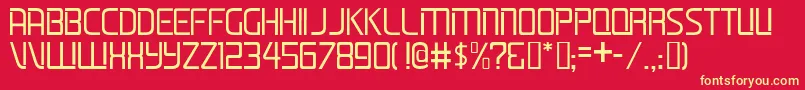 LifelineJl Font – Yellow Fonts on Red Background