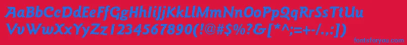 GoudysansstdBolditalic Font – Blue Fonts on Red Background