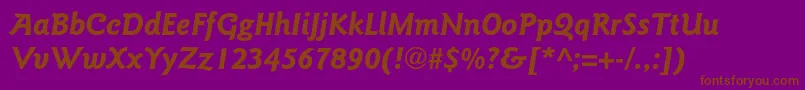 GoudysansstdBolditalic Font – Brown Fonts on Purple Background