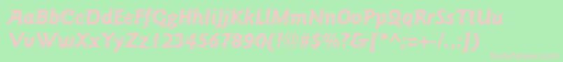 GoudysansstdBolditalic Font – Pink Fonts on Green Background