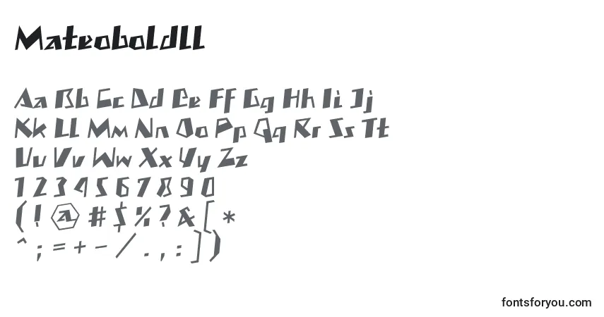 Mateoboldll Font – alphabet, numbers, special characters