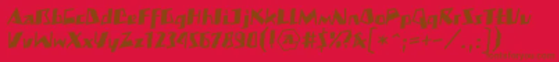 Police Mateoboldll – polices brunes sur fond rouge