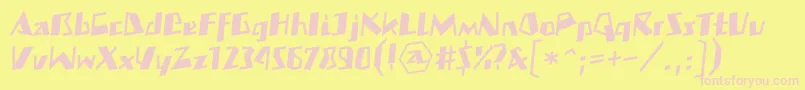 Mateoboldll Font – Pink Fonts on Yellow Background