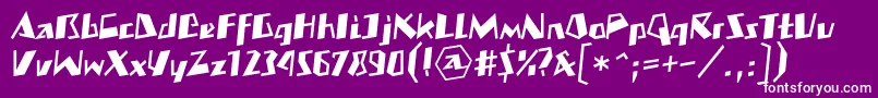 Mateoboldll-Schriftart – Weiße Schriften auf violettem Hintergrund