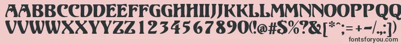 フォントElizabetaModern – ピンクの背景に黒い文字