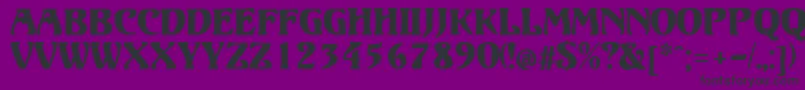 ElizabetaModern Font – Black Fonts on Purple Background