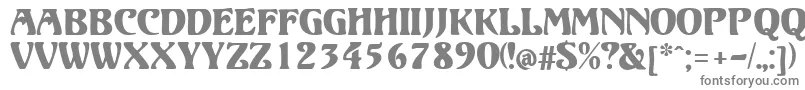 ElizabetaModern-fontti – harmaat kirjasimet valkoisella taustalla