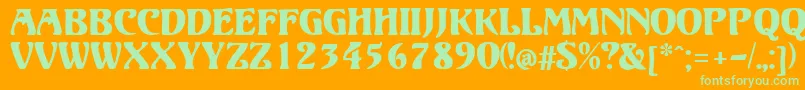 ElizabetaModern Font – Green Fonts on Orange Background