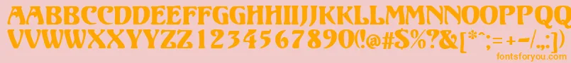 ElizabetaModern Font – Orange Fonts on Pink Background