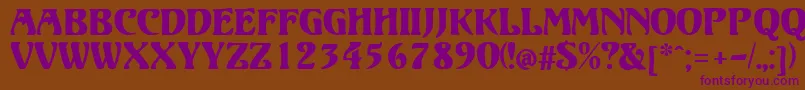 ElizabetaModern Font – Purple Fonts on Brown Background