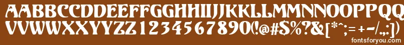 Шрифт ElizabetaModern – белые шрифты на коричневом фоне