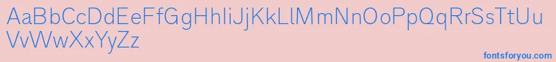 フォントAnalogue35thin – ピンクの背景に青い文字