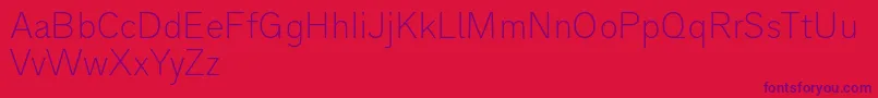 Police Analogue35thin – polices violettes sur fond rouge