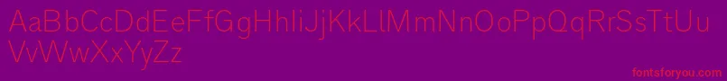 Analogue35thin Font – Red Fonts on Purple Background