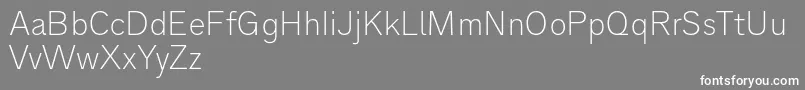 フォントAnalogue35thin – 灰色の背景に白い文字
