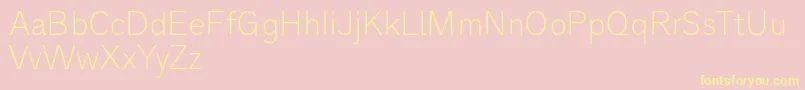 Analogue35thin Font – Yellow Fonts on Pink Background