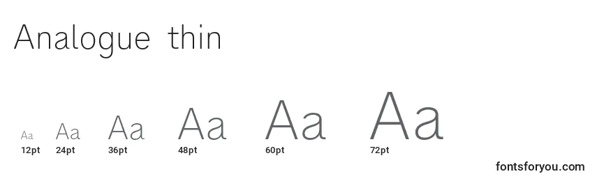 Analogue35thin Font Sizes