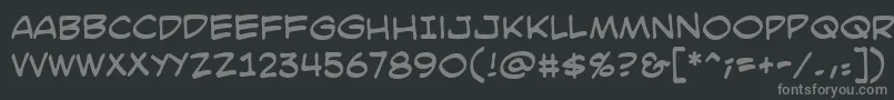SmackattackBb Font – Gray Fonts on Black Background