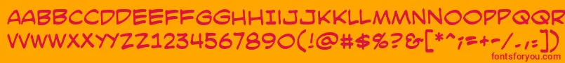 SmackattackBb Font – Red Fonts on Orange Background