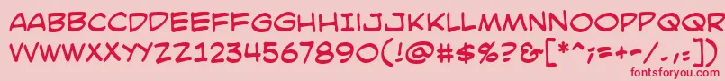SmackattackBb Font – Red Fonts on Pink Background