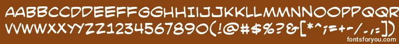 Шрифт SmackattackBb – белые шрифты на коричневом фоне