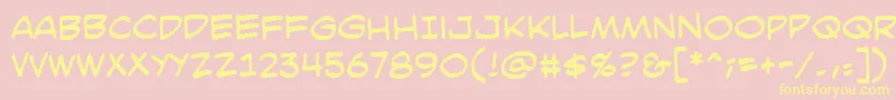SmackattackBb Font – Yellow Fonts on Pink Background