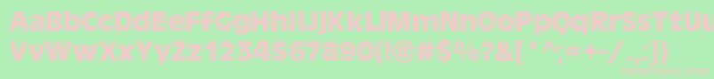 AntiqueolitBold Font – Pink Fonts on Green Background