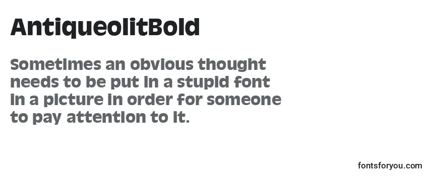 Review of the AntiqueolitBold Font