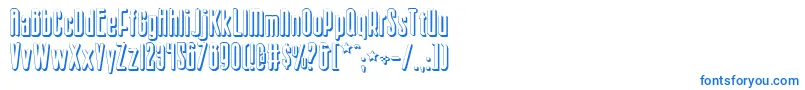 SisterEuropeShadow Font – Blue Fonts on White Background