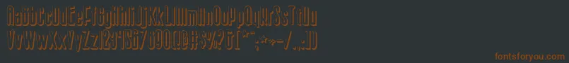 SisterEuropeShadow Font – Brown Fonts on Black Background