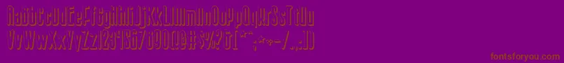 SisterEuropeShadow Font – Brown Fonts on Purple Background