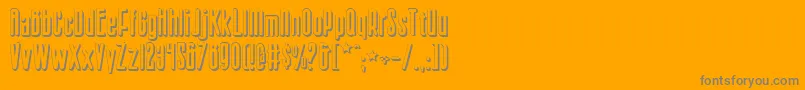 SisterEuropeShadow-Schriftart – Graue Schriften auf orangefarbenem Hintergrund