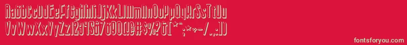 SisterEuropeShadow Font – Green Fonts on Red Background