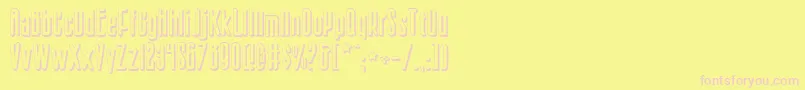 SisterEuropeShadow Font – Pink Fonts on Yellow Background