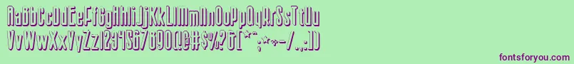 SisterEuropeShadow Font – Purple Fonts on Green Background