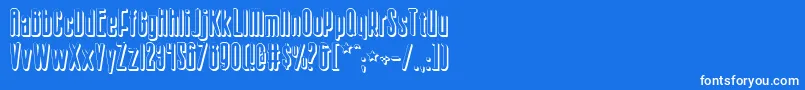 SisterEuropeShadow Font – White Fonts on Blue Background