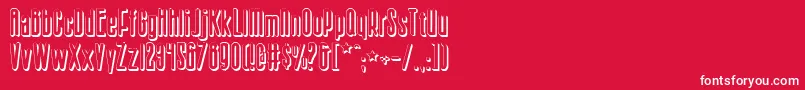 SisterEuropeShadow Font – White Fonts on Red Background